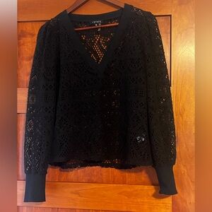 1. state open lace top